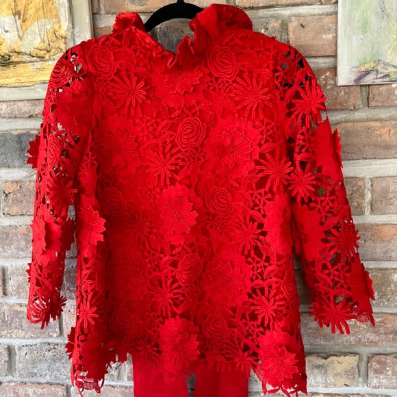 Red Guipure Lace Faye Blouse
TUCKERNUCK - Picture 15 of 15